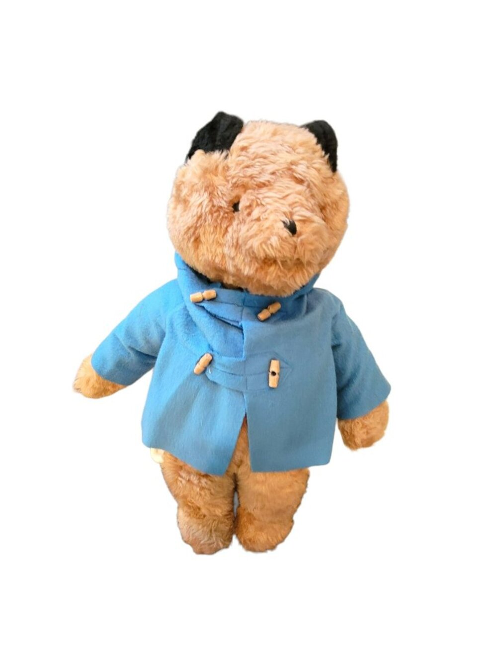 Eden Toys Brown Teddy Bear in Blue Coat 1980's 26" Plush DH598